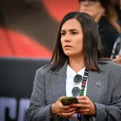 María Fernanda Fregoso en la gestión de un partido