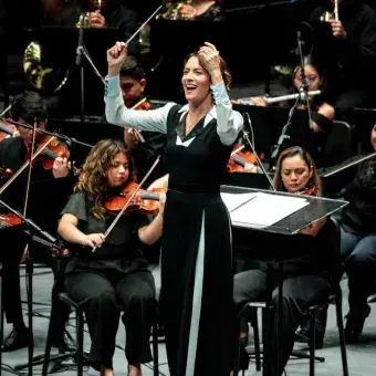 'Cielito lindo' fue una de las canciones interpretadas por la directora. Alondra de la Parra, Tec de Monterrey.