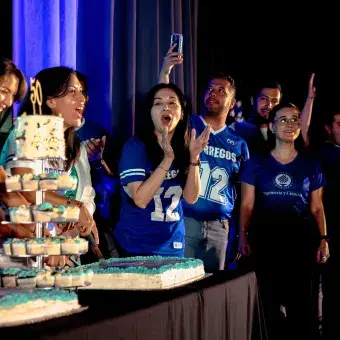 Equipo directivo del Tec de Monterrey campus Laguna en la celebración estudiantil por el 50 aniversario
